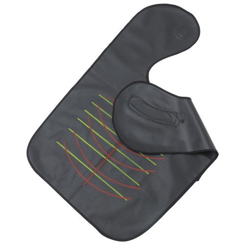 Black rubber barber hair cape - barber,