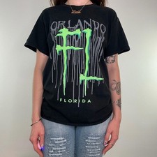 Y2K vintage Orlando Florida monster energy graphic t shirt top mcbling