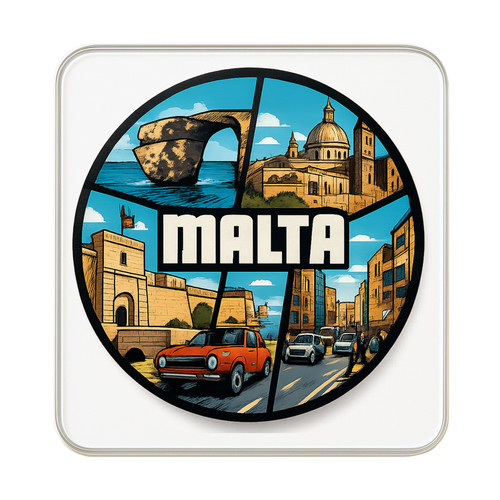 Malta collage fridge - malta, magnet