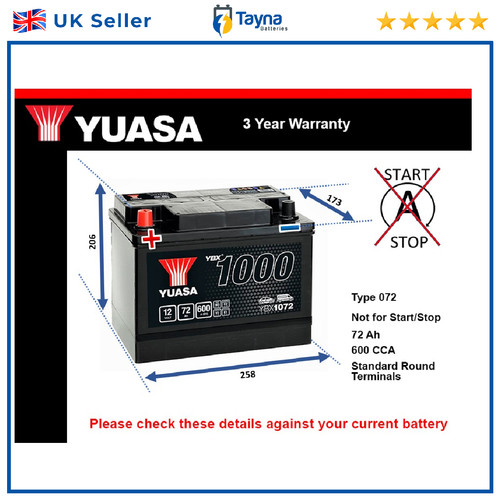 Battery fits riley 72 - riley, 4/72