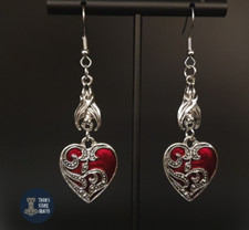 Gothic Blood Heart Earrings