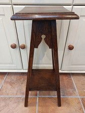 Small vintage oak 2 tier plant
