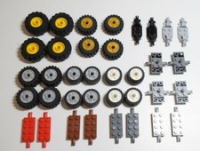 Lego 55981 8 Wheels 8 Tyres 4 Axle For 2  Car Sets Random Selection
