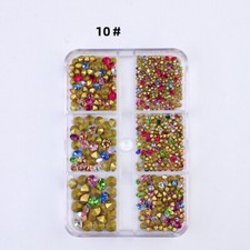 1 Box Point Back Round Crystal