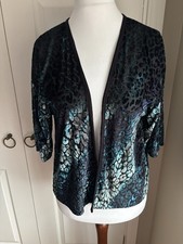 Vintage Velvet Devore Lightweight Bolero Jacket Size 14