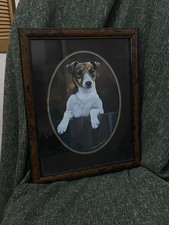 Vintage Jack Russell Terrier Print Pollyanna Pickering Wood Effect Frame