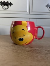 Winnie The Pooh Official Disney Red Yellow Barrel Shape Large Mug Gift 450ml VGC