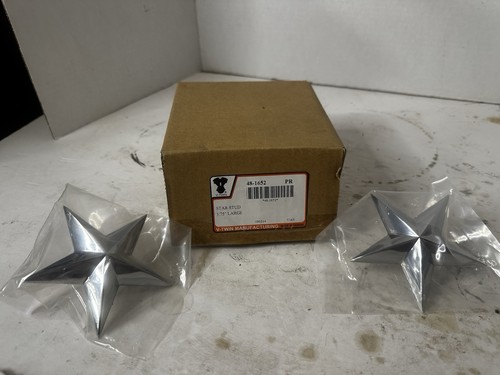 Chrome decorative star stud - decorative,