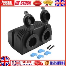 12V 24V Car Boat Cigarette Lighter Socket Dual Port Surface Mount Motorbike
