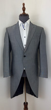 Mens Grey Tailcoat Jacket Wool