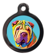 Pet ID tag Shar-Pei Dog pop