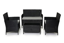 Rattan garden furniture set - garden,