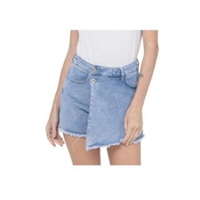 Stretchy Denim Skort-Super