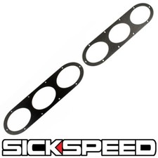 2 PC BLACK ALUMINUM REAR