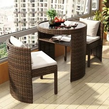  3 Piece Rattan Bistro Set