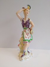 Wedgwood Figurine Ornament Woman Girl Sickle Hat Handpainted Autumn 9"/22cm