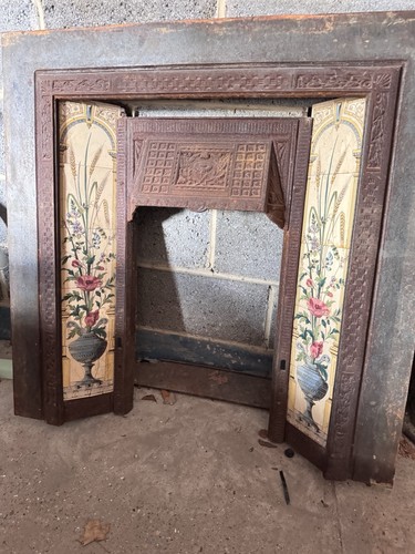 Cast iron victorian fire - cast,
