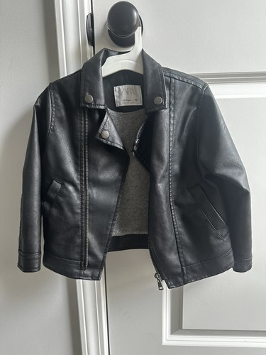 Zara kids black faux leather - kids,