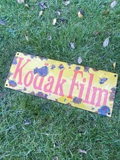 Rusty Porcelain Enamel Advertising Sign KODAK FILM - Photography / Camera