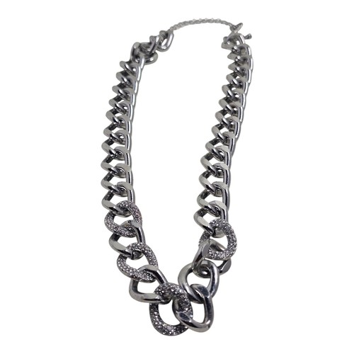 Silver tone chunky curb link - chunky,