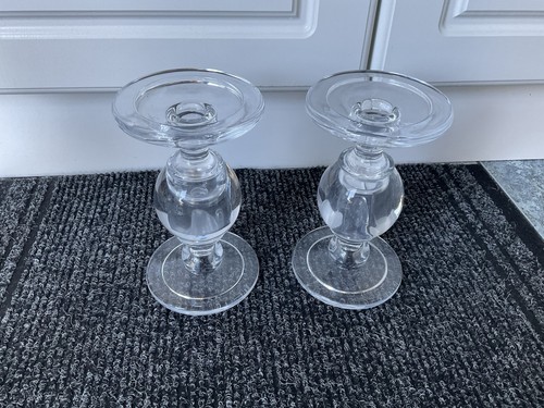 Claer glass candle holders - glass,