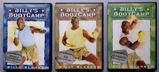 Group of 3 fitness DVDs: "Billy's Bootcamp", workouts with Billy Blanks, 2004