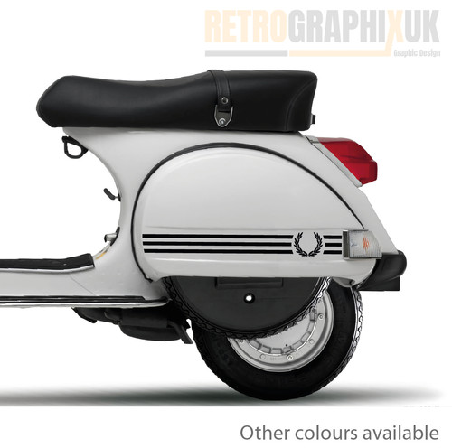 Black stripe laurel sticker - stripe,