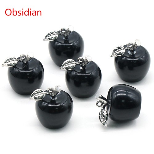Mini crystal apple pendant - crystal,