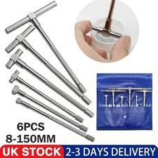6pcs Telescopic Gauge 8-150mm Adjustable Inner Diameter Gauge Micrometer Tool