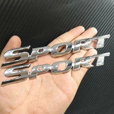 2PCS 3D SPORT Logo Metal