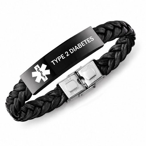 Type diabetes black leather - 2,
