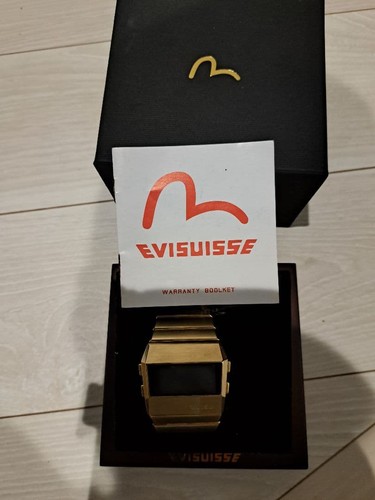 Evisu gold digital watch - evisu,