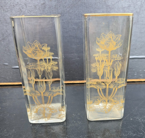 Pair baccarat vases - of,