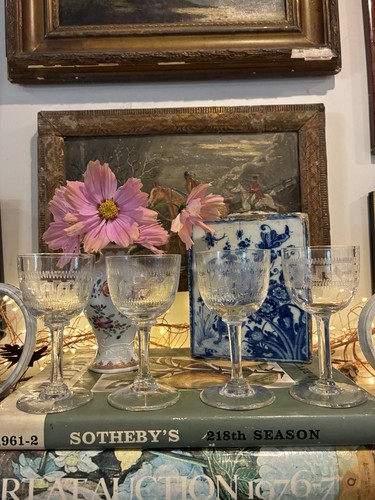 Edwardian antique etched cut - antique,