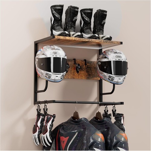 Motorcycle helmet holder wall - motorcycle,