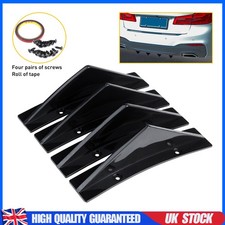 4x Glossy Black Rear Bumper