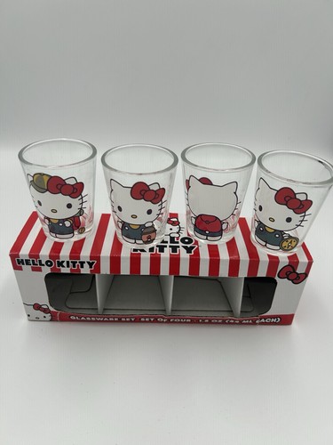 Hello kitty 4pc shot - hello, glass