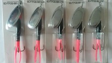 5 Fire Tail FLYING C LURES Blade Spinners Black/Red/Green/Pink/Orange, 15g/21g