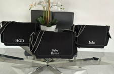 Personalised with name or initials Canvas Baby Bag/Baby Change Bag/Pram Bag
