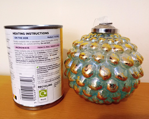 Gold blue glass christmas - /,