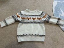 Matalan Boys Cream Fox Knit
