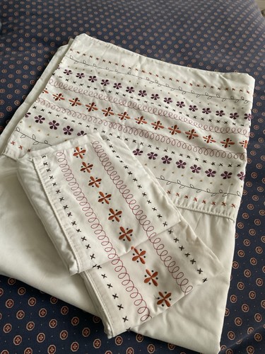 Embroidered queen double size - embroidered,