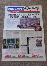 Nissan Racing with Castrol 1991 Issue 1 BTCC Primera Pulsar Skyline Touring Car
