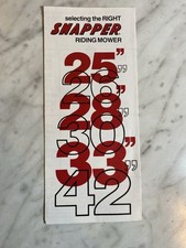 Vintage Snapper Riding Mower