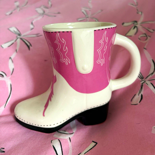 Ceramic pink white - white, black