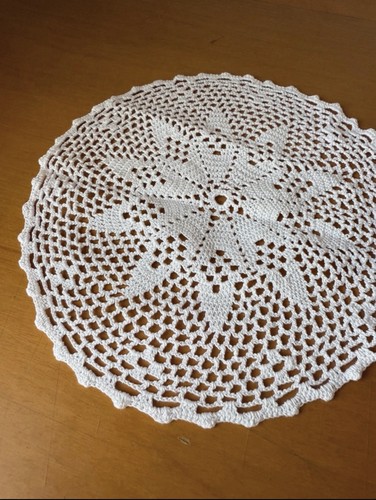 Vintage hand crocheted doily - vintage,