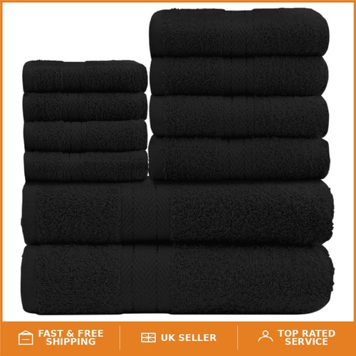 Black piece towel - bundle,