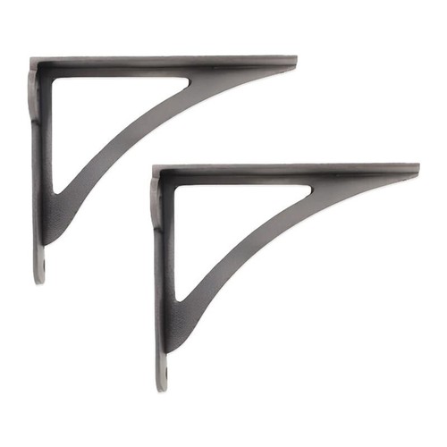 Shelf brackets pair - brackets, pewter