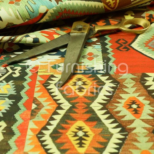 Fire treated new - orange, tribal