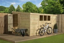 Empire 3000 Pent Garden Shed Wooden 10X6  10ft x 6ft PRESSURE TREATED TONGUE & G